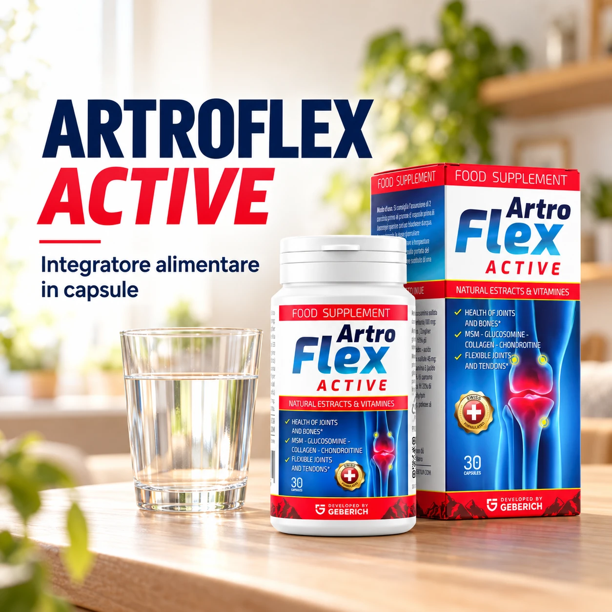 Confezione e flacone di ArtroFlex Active, 30 capsule